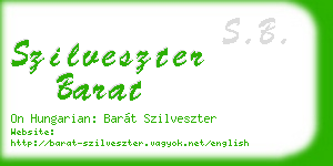 szilveszter barat business card