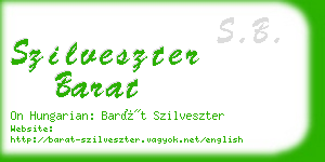 szilveszter barat business card